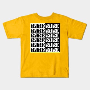 Rare - Black and White Kids T-Shirt